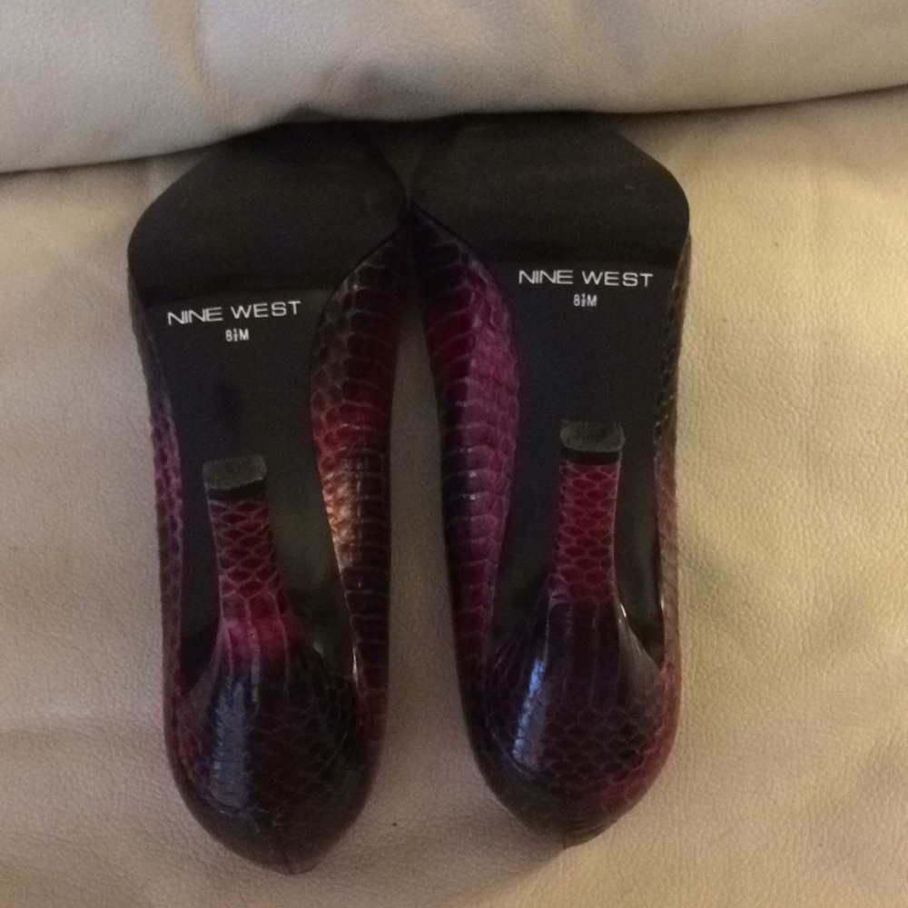 Nine West Multi-Color Snake Print Heels - image 3